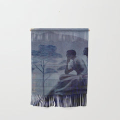 "Give me nights perfectly quiet...and I looking up at the stars" Leaves of Grass by Margaret Cook Wall Hanging