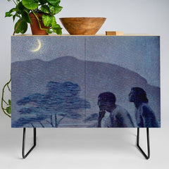 "Give me nights perfectly quiet...and I looking up at the stars" Leaves of Grass by Margaret Cook Credenza