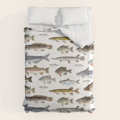 A Few Freshwater Fish Duvet Cover