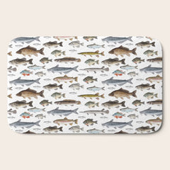 A Few Freshwater Fish Bath Mat