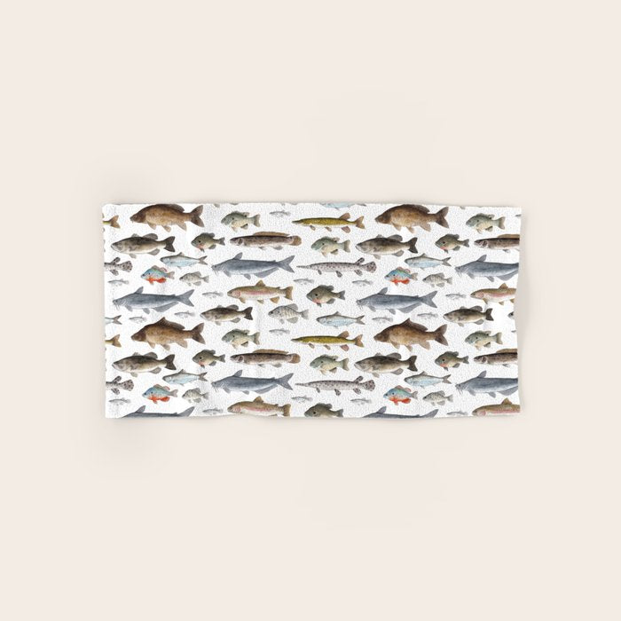 A Few Freshwater Fish Bath Towel