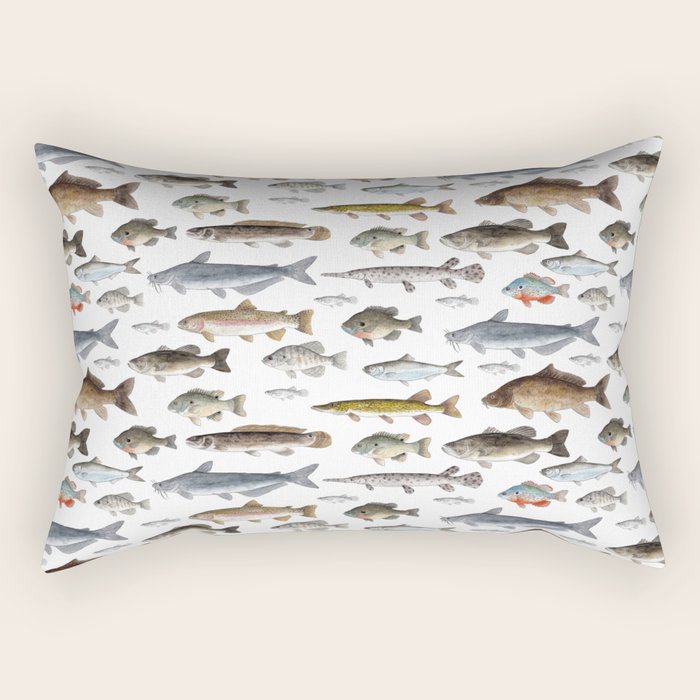 A Few Freshwater Fish Rectangular Pillow