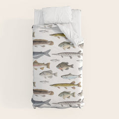 A Few Freshwater Fish Duvet Cover