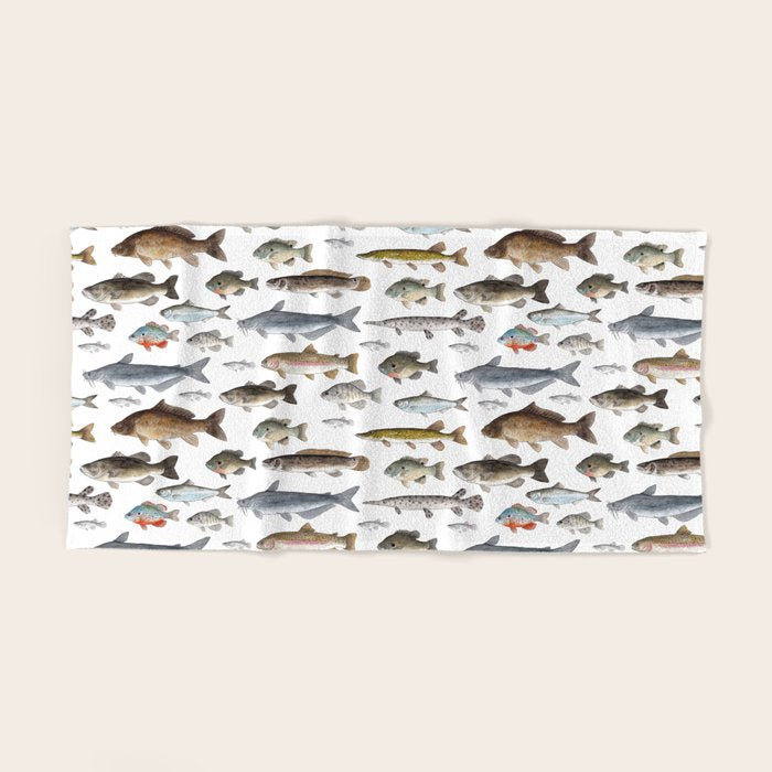 A Few Freshwater Fish Bath Towel