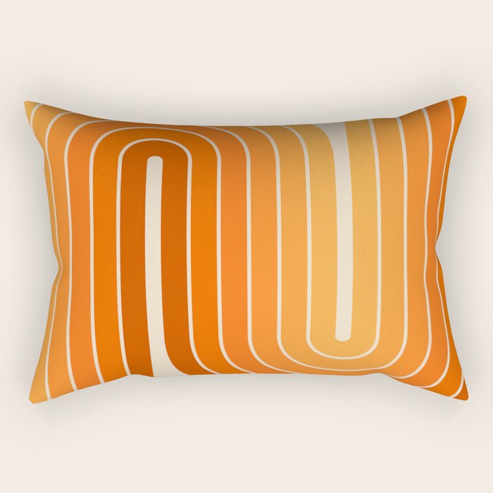 70s Retro Vintage Style Minimal Design 553 Rectangular Pillow