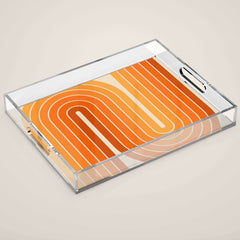 70s Retro Vintage Style Minimal Design 553 Acrylic Tray