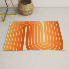 70s Retro Vintage Style Minimal Design 553 Rug