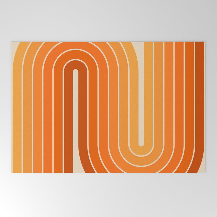 70s Retro Vintage Style Minimal Design 553 Welcome Mat