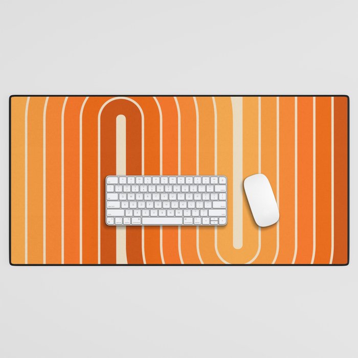 70s Retro Vintage Style Minimal Design 553 Desk Mat