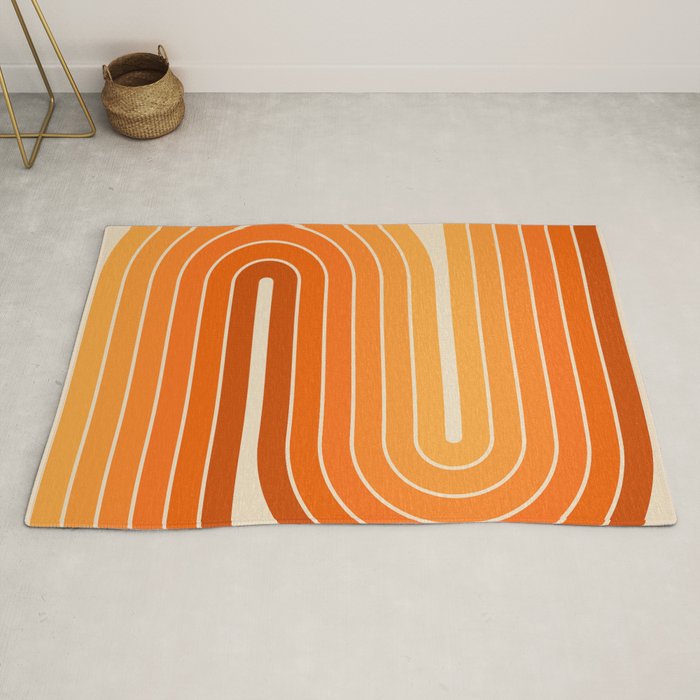 70s Retro Vintage Style Minimal Design 553 Rug