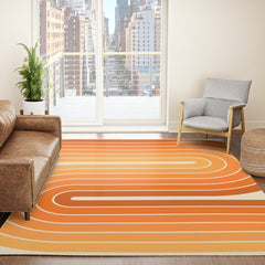70s Retro Vintage Style Minimal Design 553 Rug