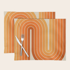 70s Retro Vintage Style Minimal Design 553 Placemat