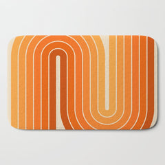 70s Retro Vintage Style Minimal Design 553 Bath Mat