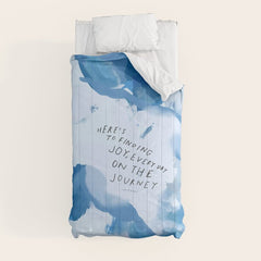 "Here's To Finding Joy, Every Day On The Journey" Comforter