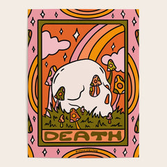 13. Death Tarot Mushroom Poster