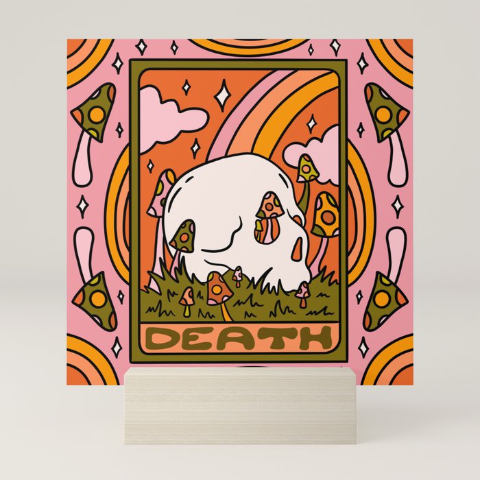 13. Death Tarot Mushroom Mini Art Print