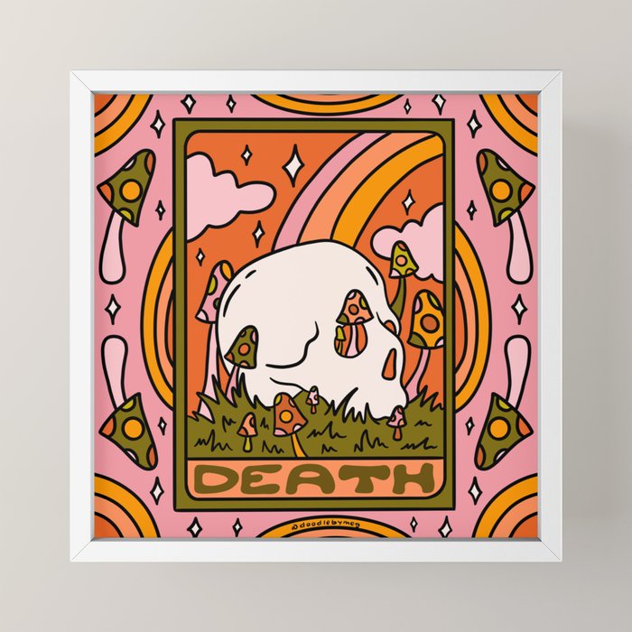 13. Death Tarot Mushroom Mini Art Print