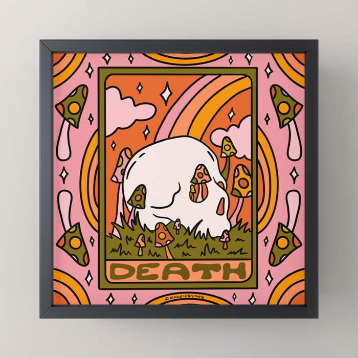 13. Death Tarot Mushroom Mini Art Print