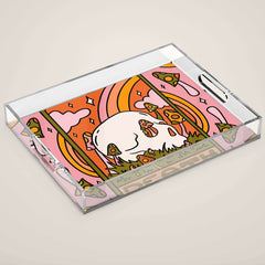 13. Death Tarot Mushroom Acrylic Tray