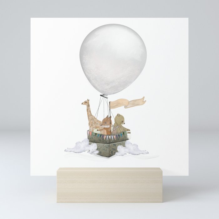 a little balloon adventure Mini Art Print