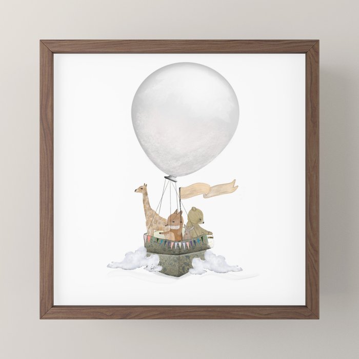 a little balloon adventure Mini Art Print