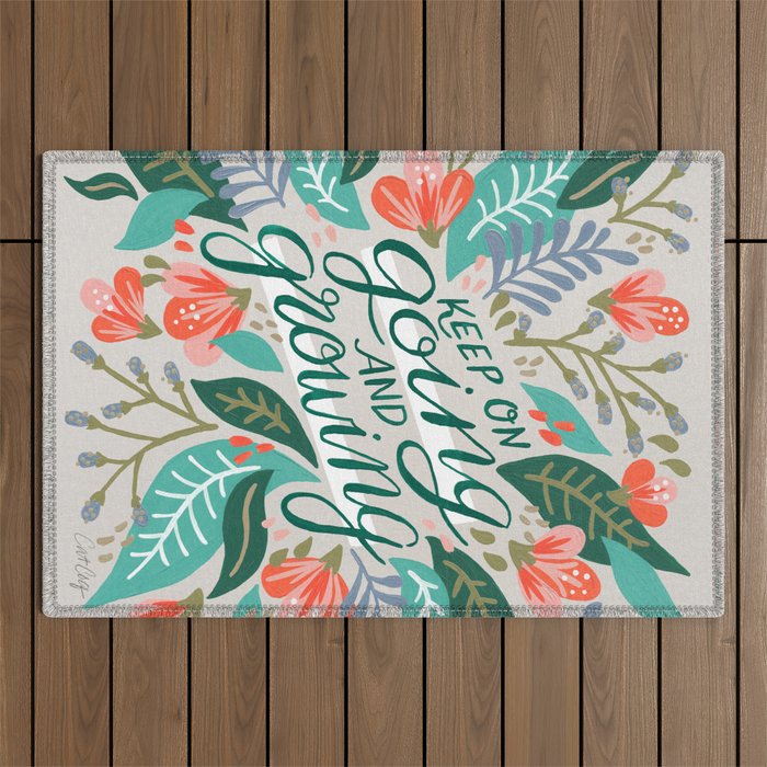 "Keep on Going and Growing" inspired by Eliza Blank, The Sill Outdoor Rug