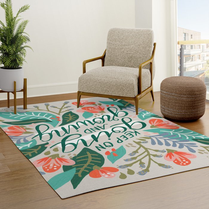 "Keep on Going and Growing" inspired by Eliza Blank, The Sill Rug