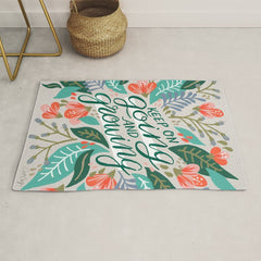 "Keep on Going and Growing" inspired by Eliza Blank, The Sill Rug
