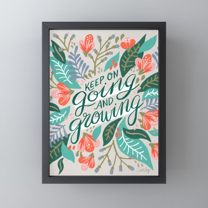 "Keep on Going and Growing" inspired by Eliza Blank, The Sill Mini Art Print