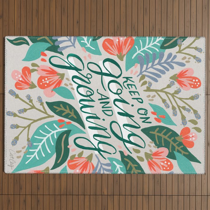 "Keep on Going and Growing" inspired by Eliza Blank, The Sill Outdoor Rug