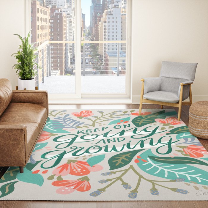 "Keep on Going and Growing" inspired by Eliza Blank, The Sill Rug