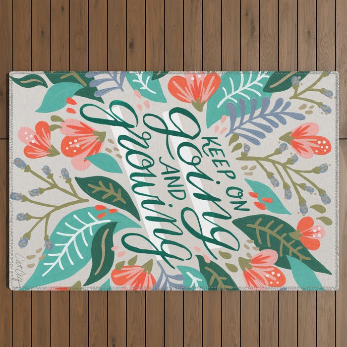 "Keep on Going and Growing" inspired by Eliza Blank, The Sill Outdoor Rug