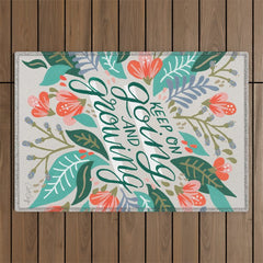 "Keep on Going and Growing" inspired by Eliza Blank, The Sill Outdoor Rug