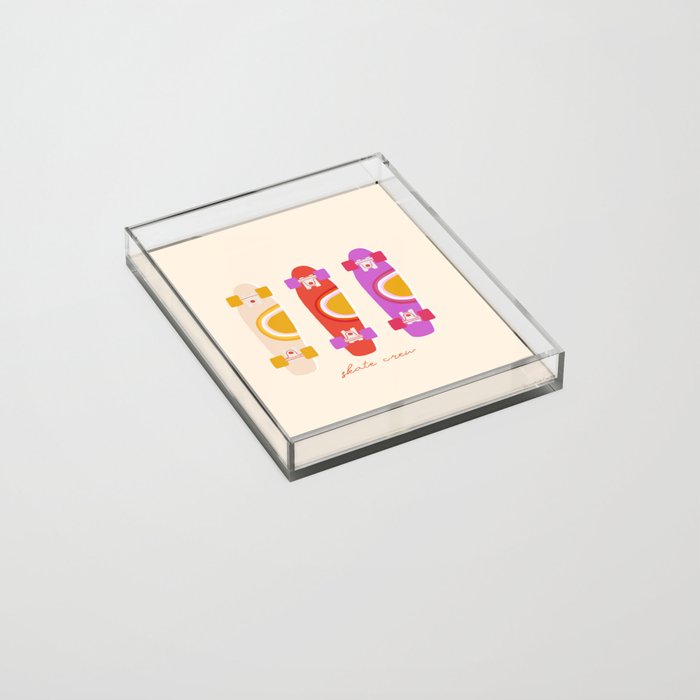 70's skate crew Acrylic Tray