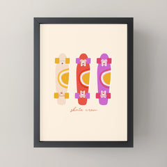 70's skate crew Mini Art Print