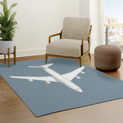 747-400 Jumbo Jet Airliner Aircraft - Slate Rug
