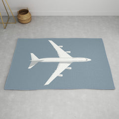 747-400 Jumbo Jet Airliner Aircraft - Slate Rug