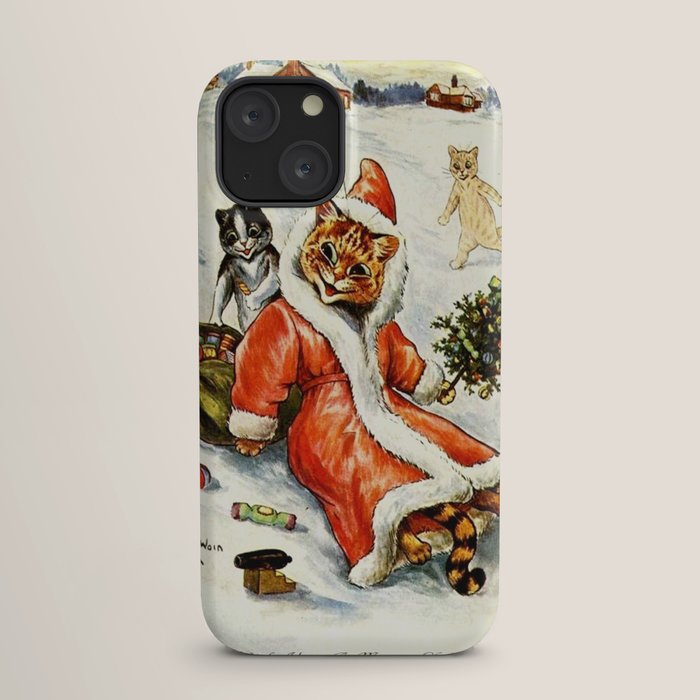 To Wish You A Merry Christmas' by Louis Wain iPhone Case