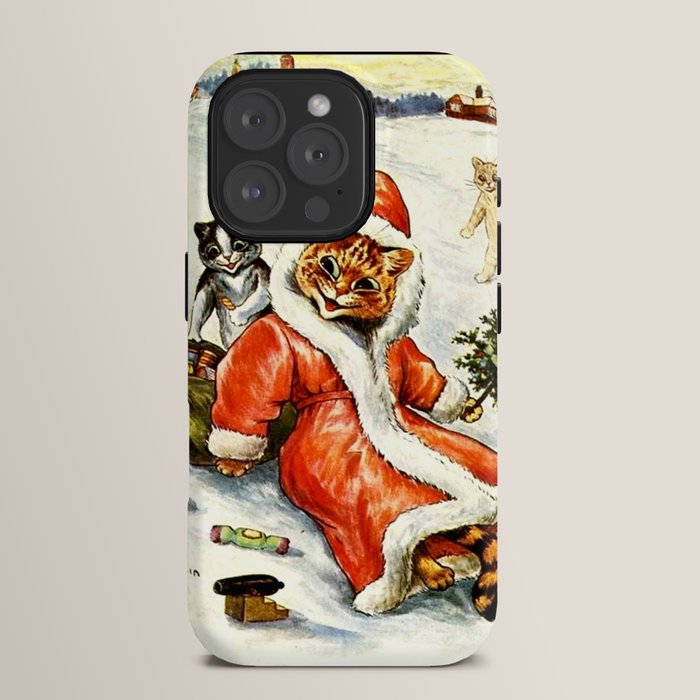 To Wish You A Merry Christmas' by Louis Wain iPhone Case