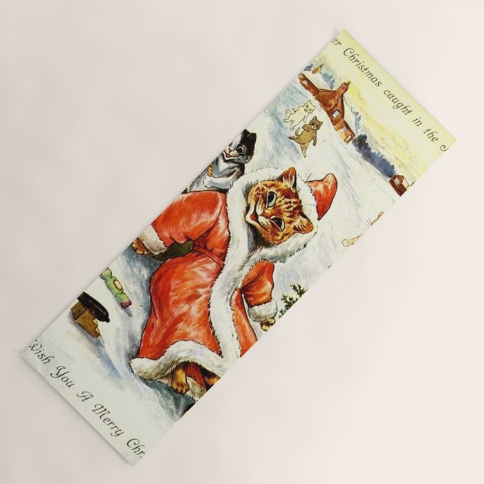 To Wish You A Merry Christmas' by Louis Wain Yoga Mat