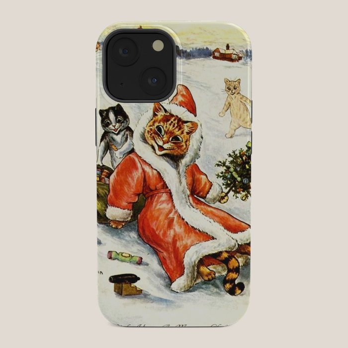 To Wish You A Merry Christmas' by Louis Wain iPhone Case