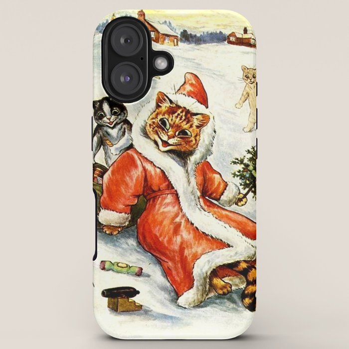 To Wish You A Merry Christmas' by Louis Wain iPhone Case