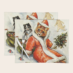 To Wish You A Merry Christmas' by Louis Wain Placemat