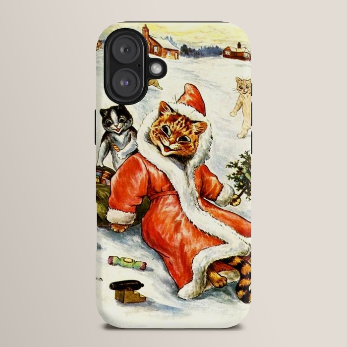 To Wish You A Merry Christmas' by Louis Wain iPhone Case
