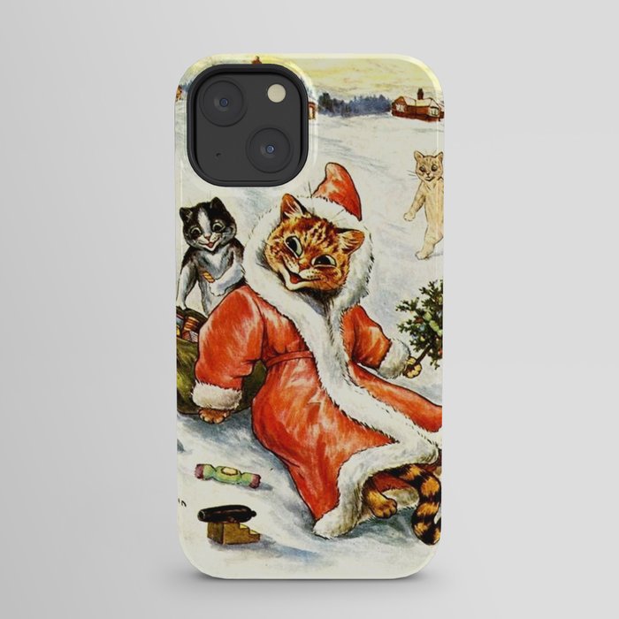To Wish You A Merry Christmas' by Louis Wain iPhone Case