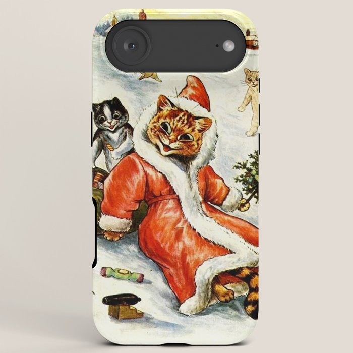 To Wish You A Merry Christmas' by Louis Wain iPhone Case