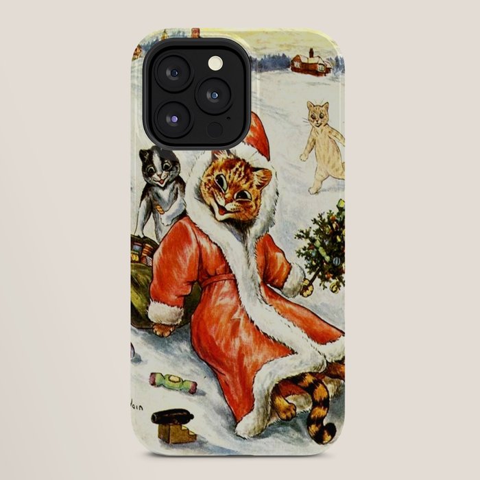 To Wish You A Merry Christmas' by Louis Wain iPhone Case