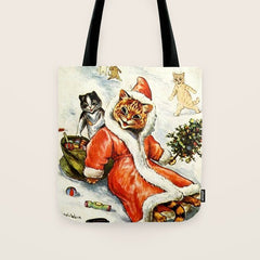 To Wish You A Merry Christmas' by Louis Wain Tote Bag