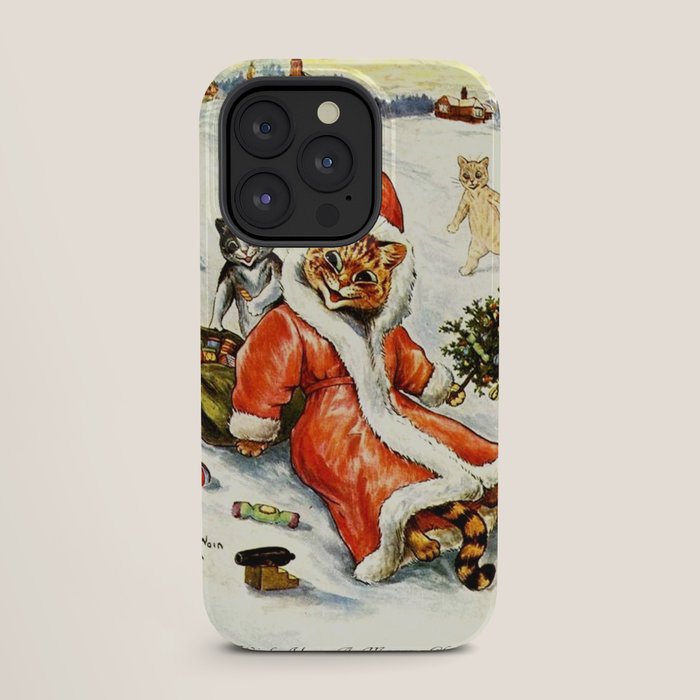 To Wish You A Merry Christmas' by Louis Wain iPhone Case