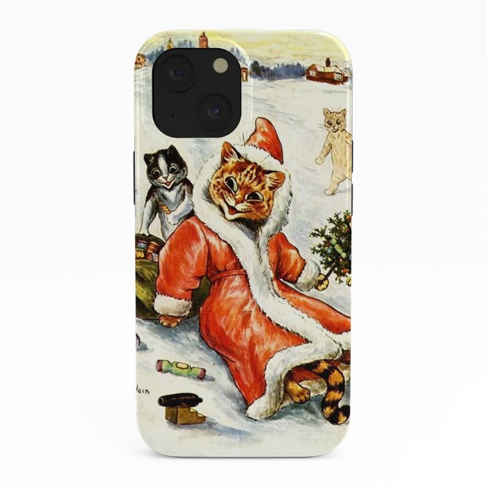 To Wish You A Merry Christmas' by Louis Wain iPhone Case